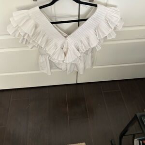 Zara Pleated White Top